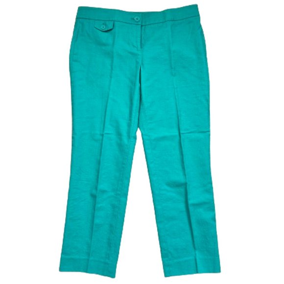 LOFT Teal Ankle Pants - Picture 1 of 8